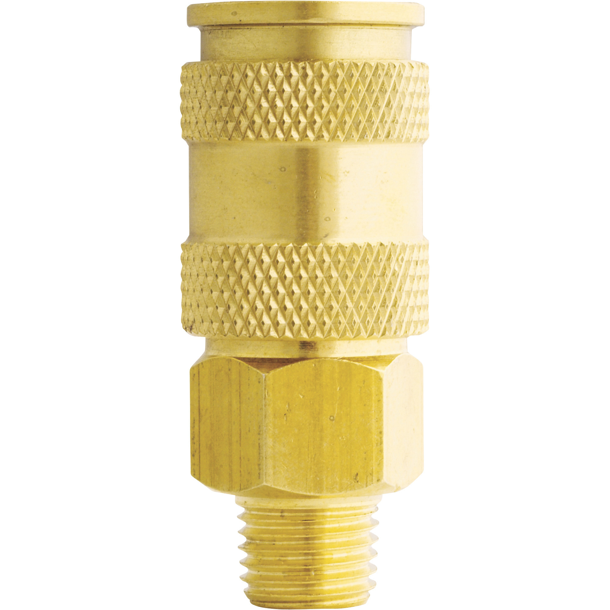 Milton V-Style Hi-Flo Coupler Body, Brass, 1/4in. MNPT, Model# S-765